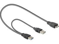Delock - Câble USB - USB type A (M) pour USB (alimentation uniquement), Micro-USB de type B (M) - USB 3.0 - 20 cm