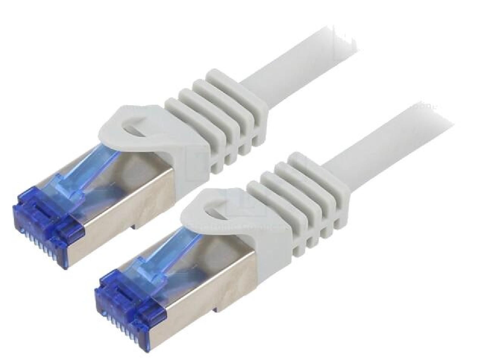 Cable reseau RJ45 male S-FTP Cat.6a gris - 2m