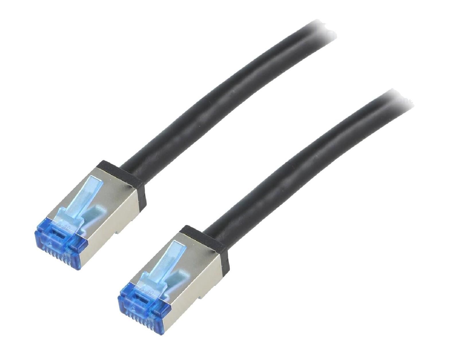 Cable reseau RJ45 male S-FTP Cat 6a noir - 3m