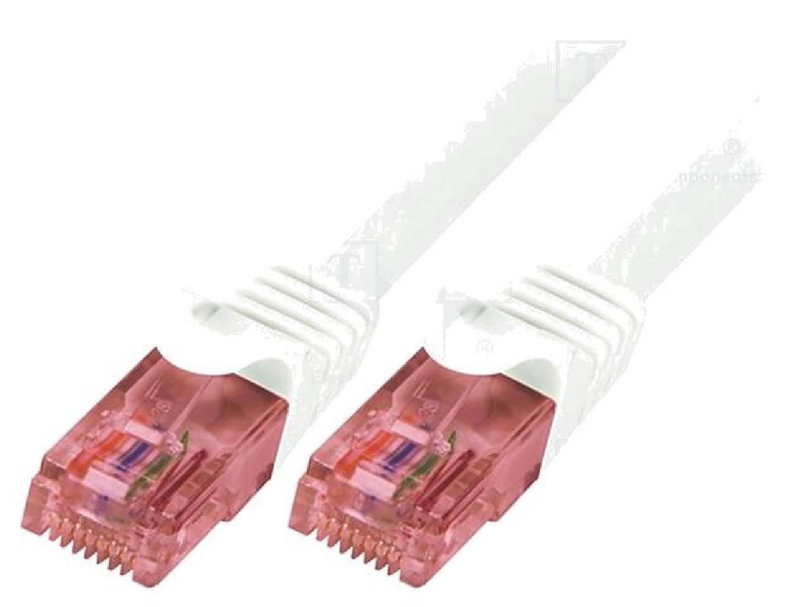 Cable reseau RJ45 male U-UTP Cat 6 blanc - 0.5m
