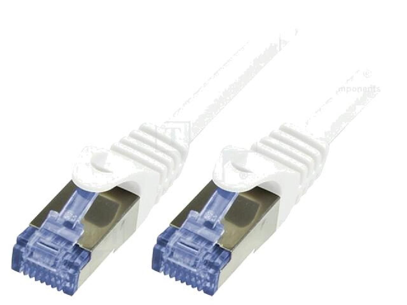 Cordon de raccordement S-FTP Cat.6a blanc - 15m