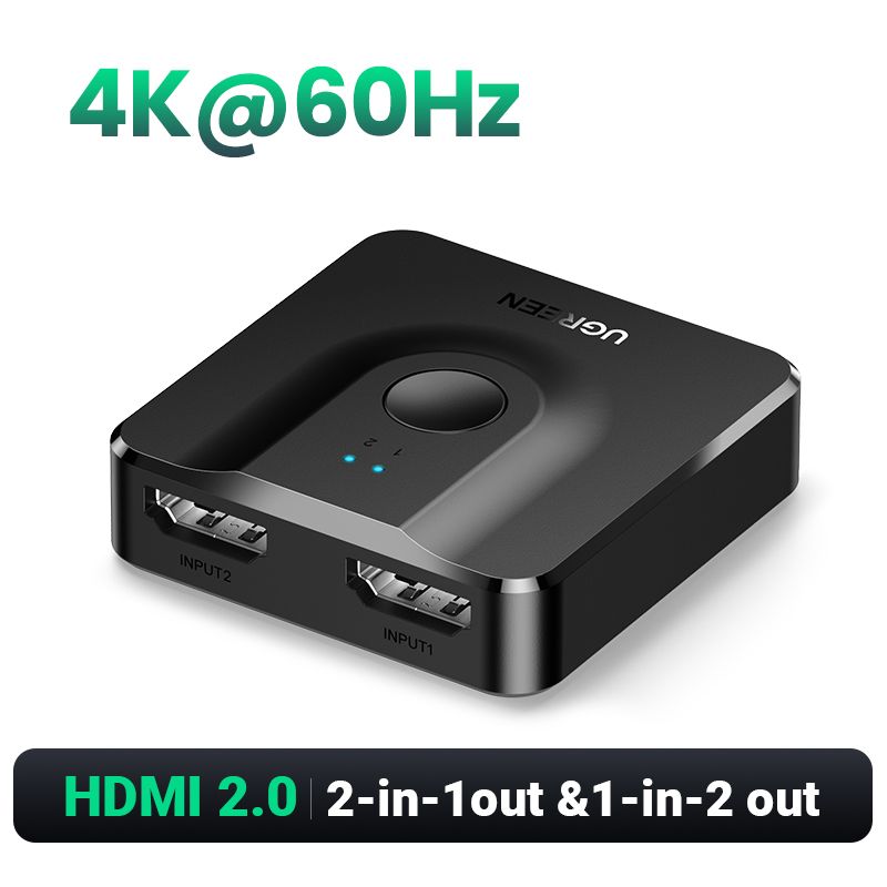 4K HDMI 2.0 UGREEN  commutateur de répartiteur HDMI 2.1 2 en 1, 8K 60Hz 4K 120Hz, pour TV Xiaomi Xbox SeriesX ps5, moniteur de câble HDMI 2.1 ""Nipseyteko