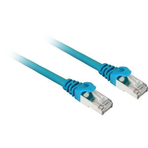Sharkoon Câble de raccordement SFTP, RJ-45 Cat.7a (Bleu, 5 mètres, Câble brut)