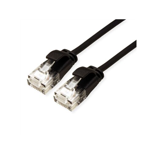 Cable de red Roline Verde Cat6a, 1 m, Negro (UTP)