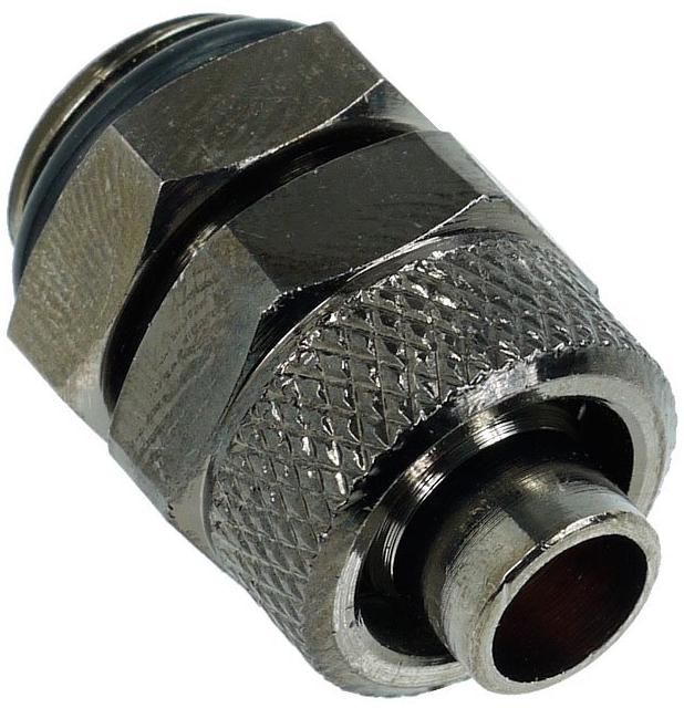 Anschluss Gerade G1/4 Zoll Ag Auf 11/8mm - Nickel Schwarz