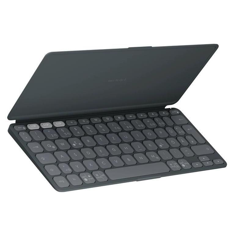 Logitech Keys-To-Go 2 - Clavier - couvercle intégré - sans fil - Bluetooth LE - QWERTZ - Allemand - graphite