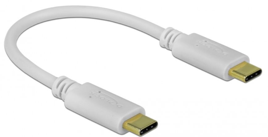 Cable USB-C Delock 0,15 m Blanco