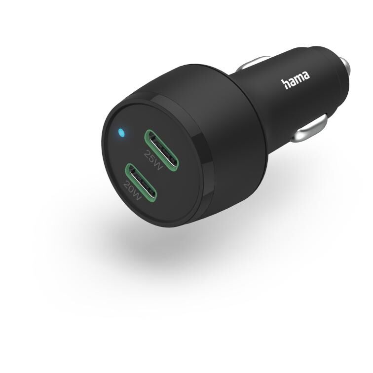 Hama 00201632 chargeur d'appareils mobiles Casque, Chargeur électrique, Smartphone, Tablette Noir Allume-cigare Charge rapide Auto