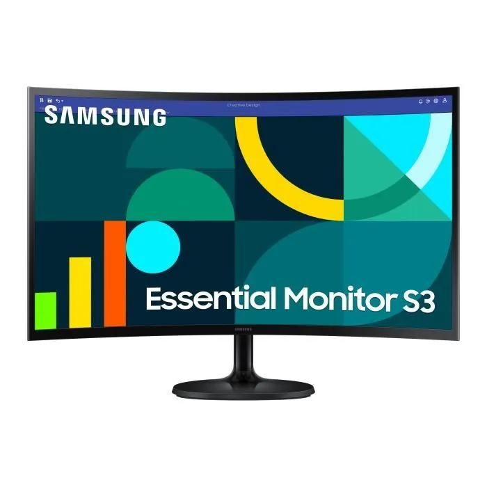 Samsung S27D362GAU - S36GD Series - écran LED - incurvé - 27" - 1920 x 1080 Full HD (1080p) @ 100 Hz - VA - 250 cd/m² - 3000:1 - 4 ms - HDMI, VGA - noir