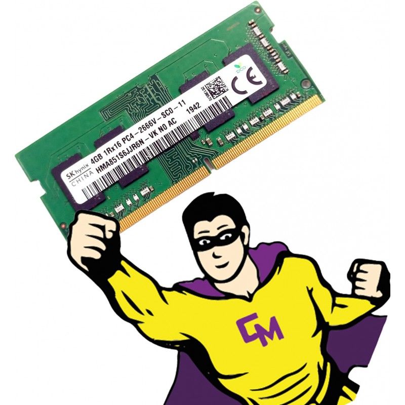 4Go RAM DDR4 SK Hynix HMA851S6JJR6N-VK PC4-21300 2666Mhz SODIMM CL19 1.2V PC