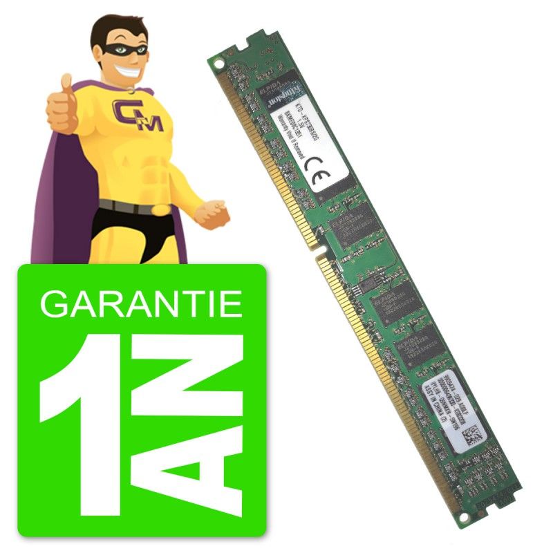 2Go RAM DDR3 PC3-10600U Kingston KTD-XPS730BS/2G DIMM PC Bureau Low Profile