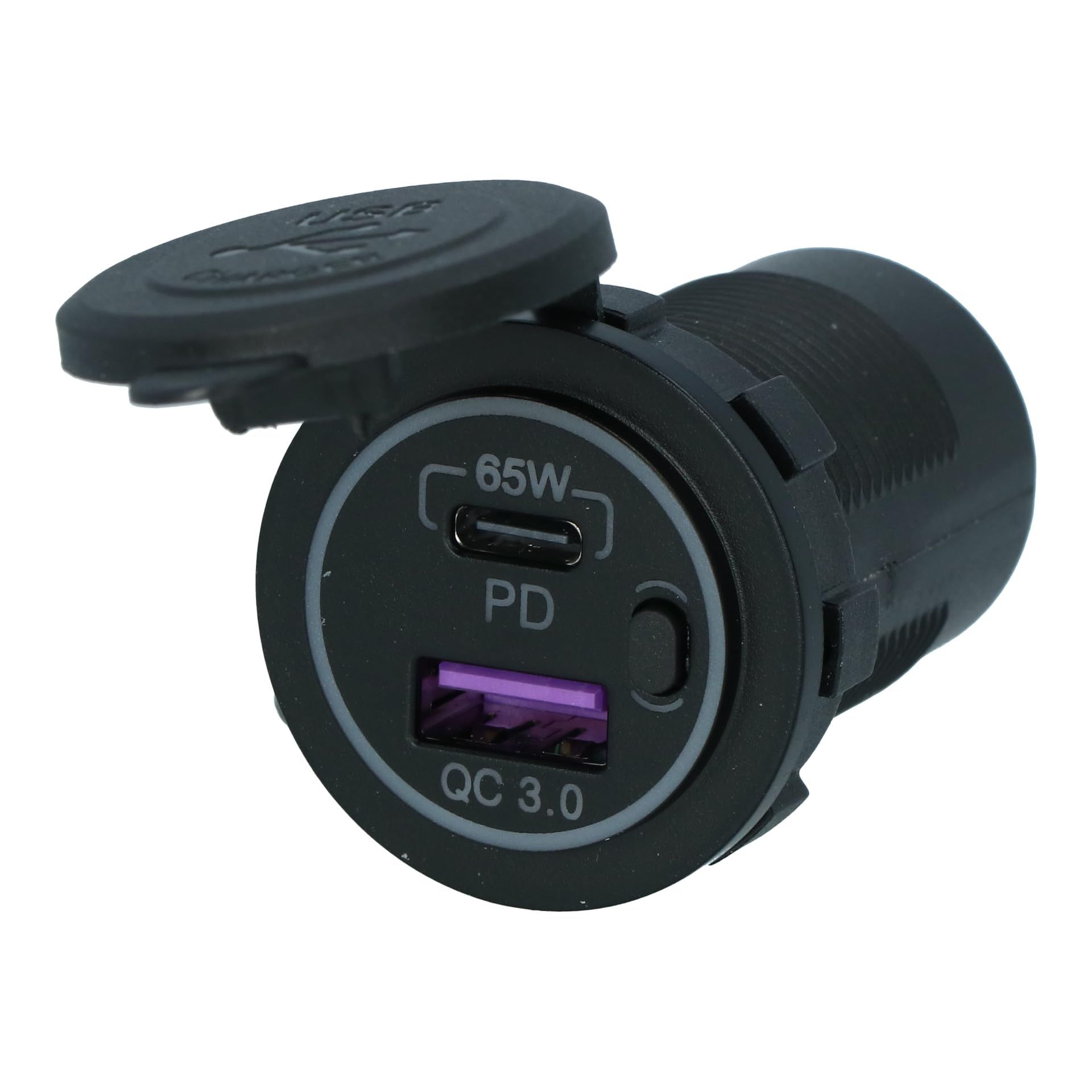CHARGEUR RAPIDE CARPOINT AVEC CONNECTEUR INTÉGRÉ USB/USB-C 65W