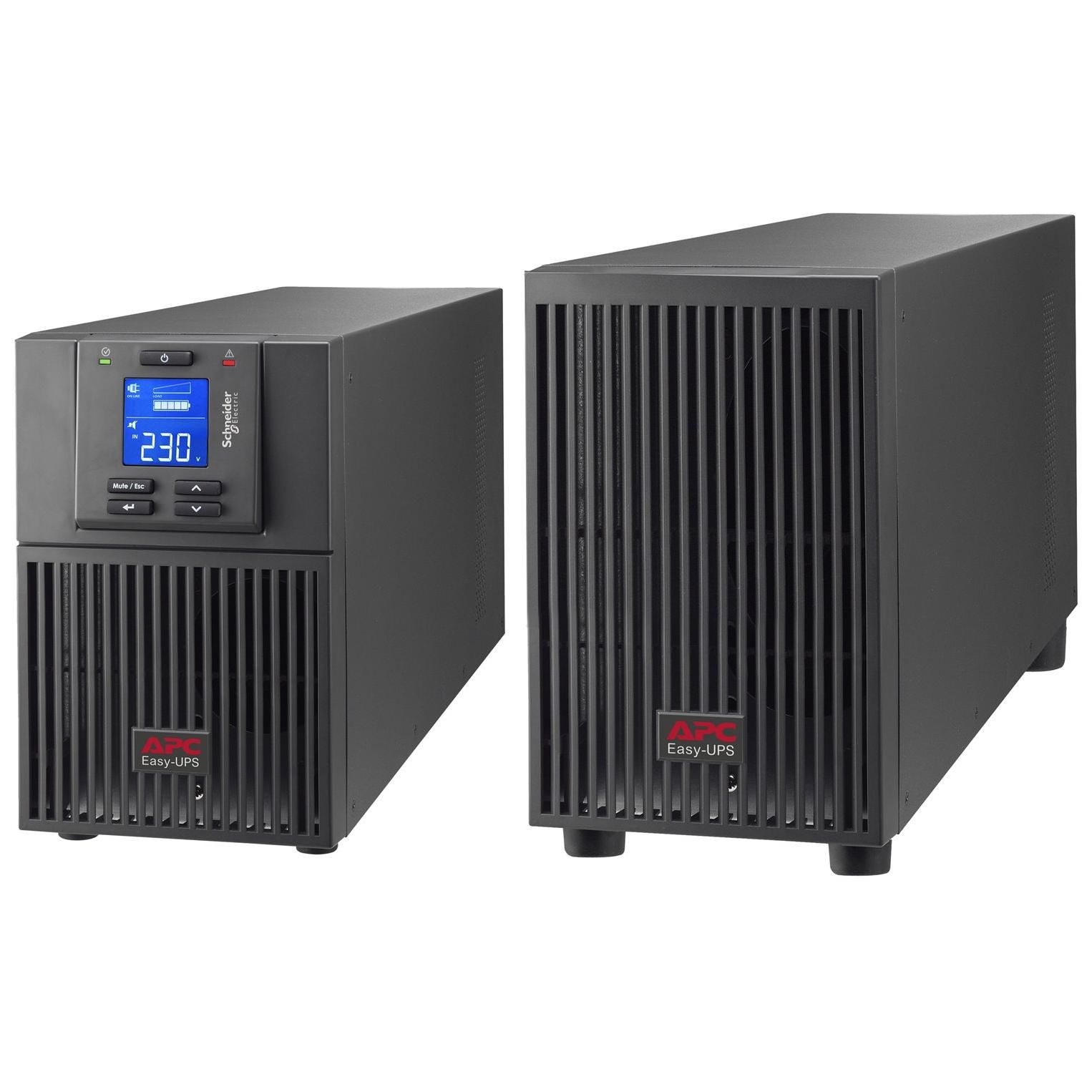 APC Easy UPS On-Line - Onduleur - tour, autonomie prolongée - CA 220/230/240 V - 900 watt - 1000 VA - monophasé - Acide de plomb - USB, serial - connecteurs de sortie : 4 - Europe - noir, RAL 7010