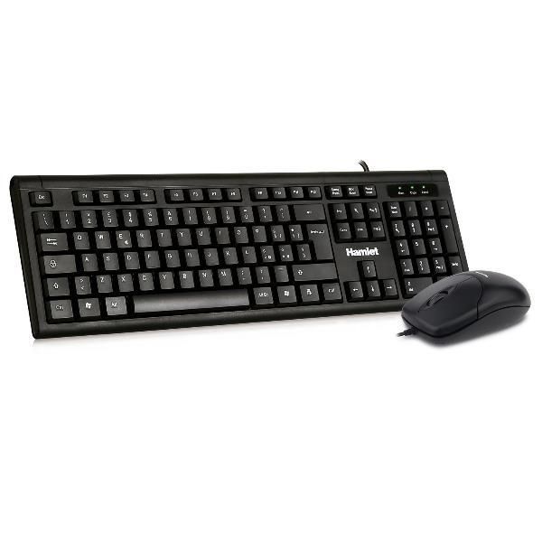 Hamlet KU200 clavier Souris incluse Maison USB Italien Noir