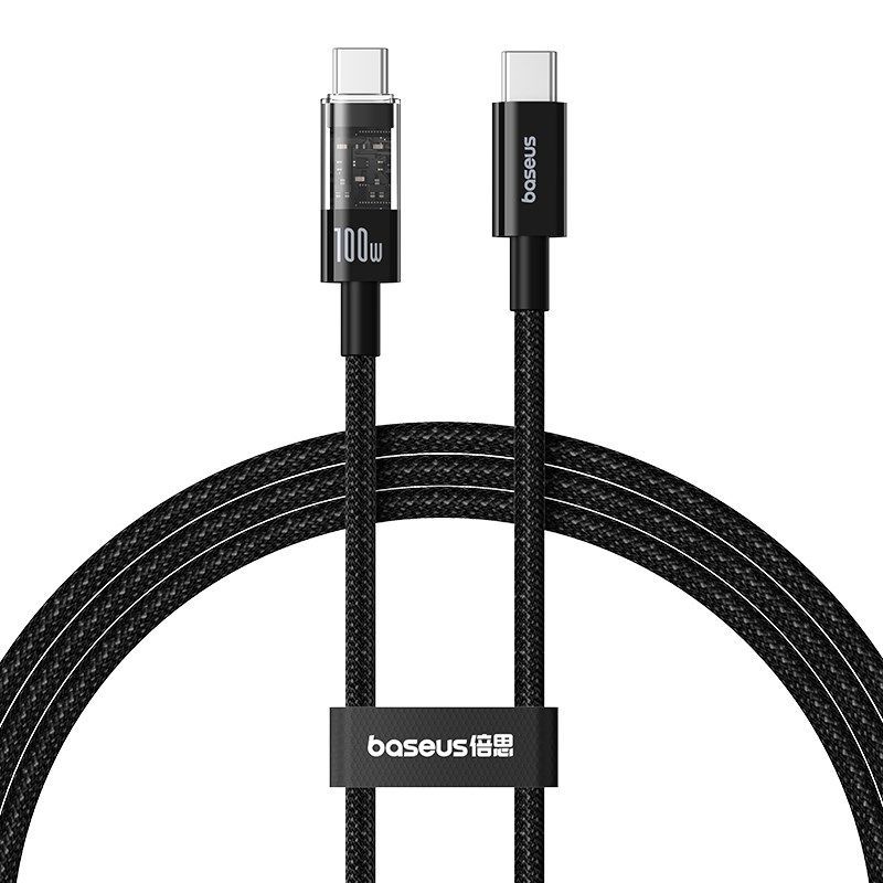 Câble USB-C vers Type-C, Charge Super Rapide 100W, 1m - Baseus Gem (P1037373000111-00) - Cluster Black