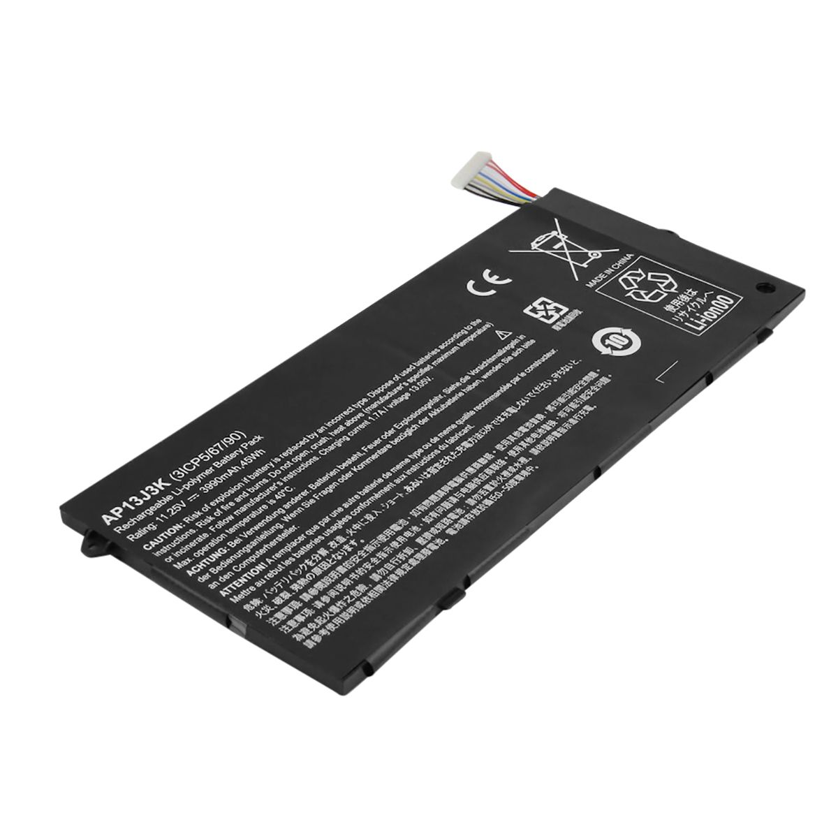 Batterie de Remplacement pour Acer Chromebook 11 C720 Li-Polymer 11,25V 3990mAh Noir
