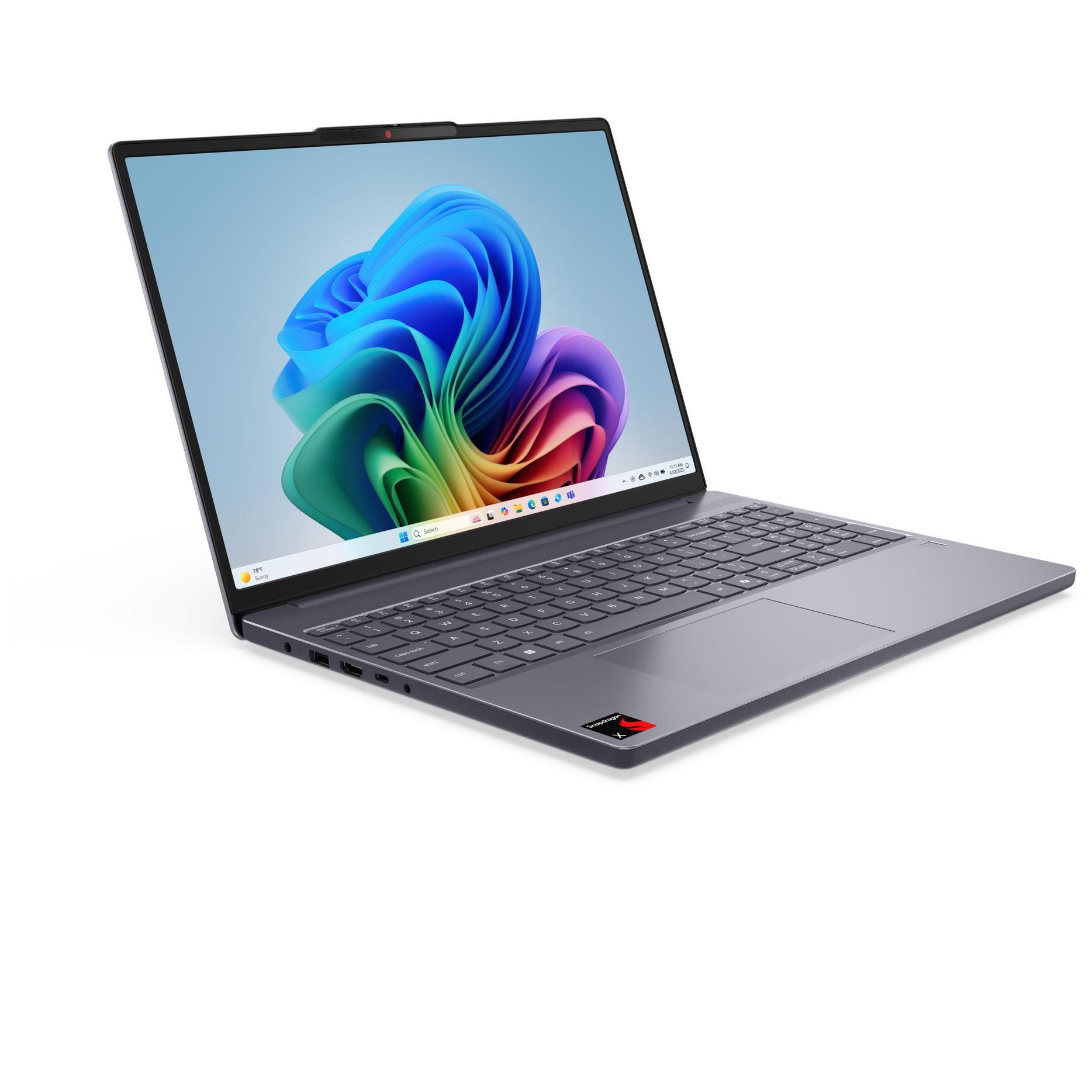 Lenovo IdeaPad Slim 3 15Q8X10 83N3 - 15.3" Snapdragon X X1-26-100 16 Go RAM 512 Go SSD Qualcomm Adreno - Gris AZERTY