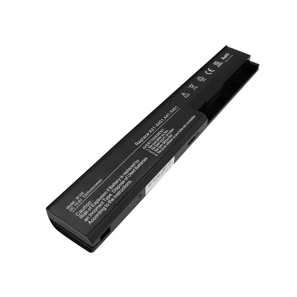 Batterie de Remplacement Asus F301 A31-X401 Li-ion 10.8V 5200mAh 56.2Wh Noir