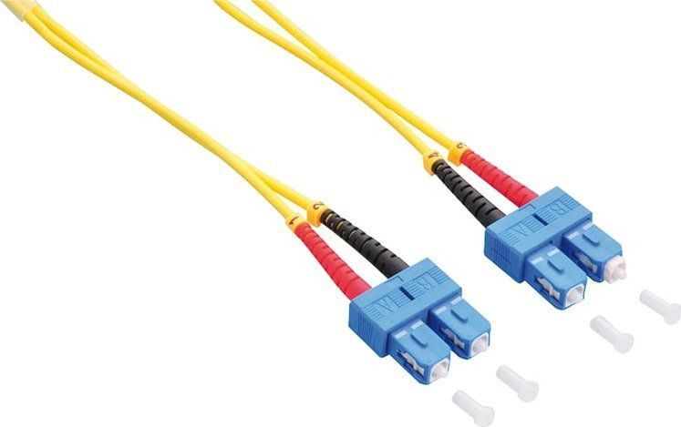 Cable óptico 2direct SC a SC, 2 m, dúplex, 9/125 μm, OS2, sin halógeno, amarillo