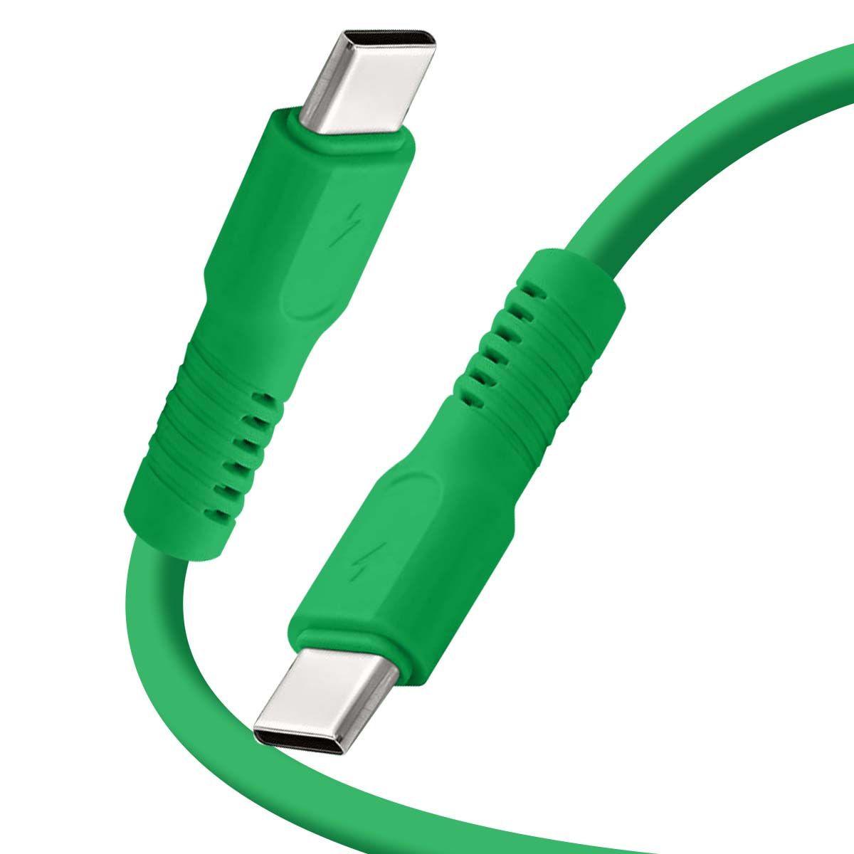 Câble de Charge 3A et Synchro USB-C vers USB-C 60W 1,8m Forever Vert