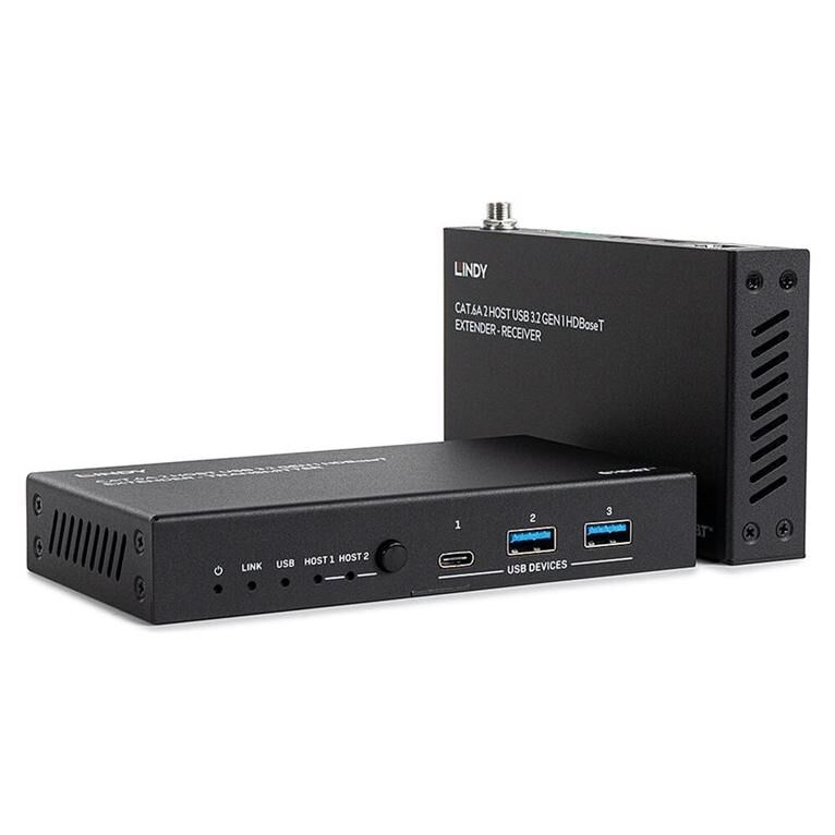 LINDY - Câble de rallonge USB - HDBaseT, USB 3.2 Gen 1, RS-232 - jusqu'à 100 m