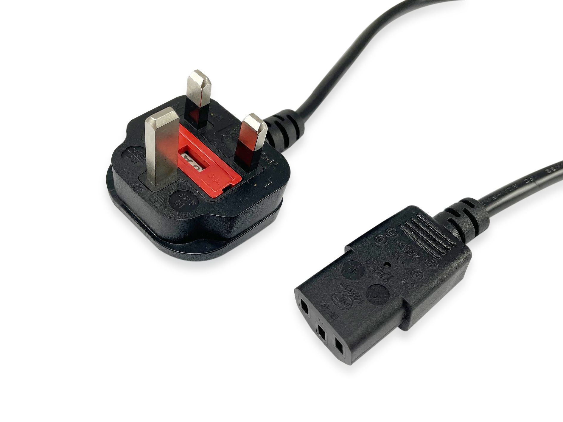 Equip 112300 Noir 2 m BS 1363 Coupleur C13