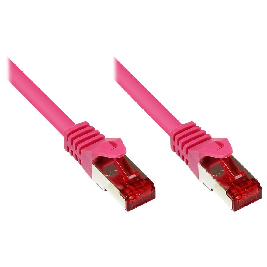 Alcasa CAT6 S/FTP 25 m câble de réseau Magenta S/FTP (S-STP)