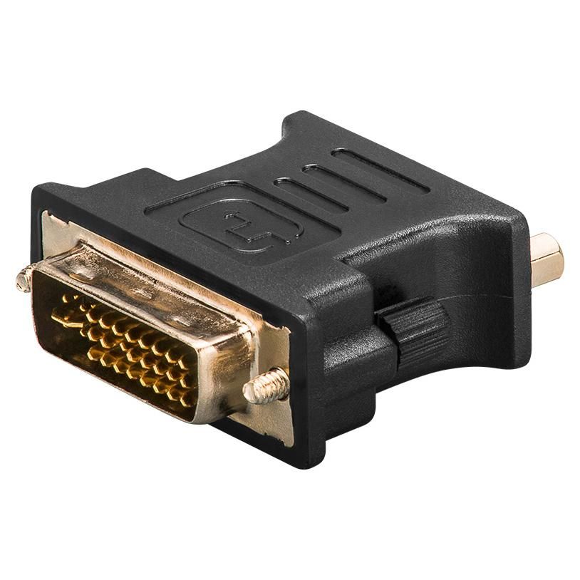 Goobay DVI-D - VGA, M/F D-Sub Noir