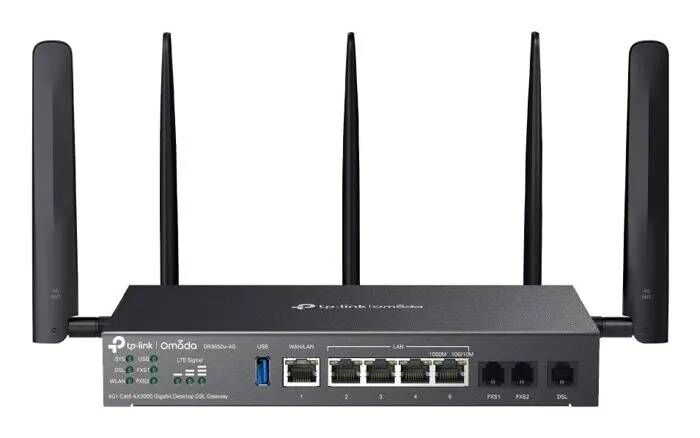 DSL Gateway - TP-LINK - DR3650v-4G - Wi-Fi 6 AX3000 - 4G LTE - 8 Ports Gigabit