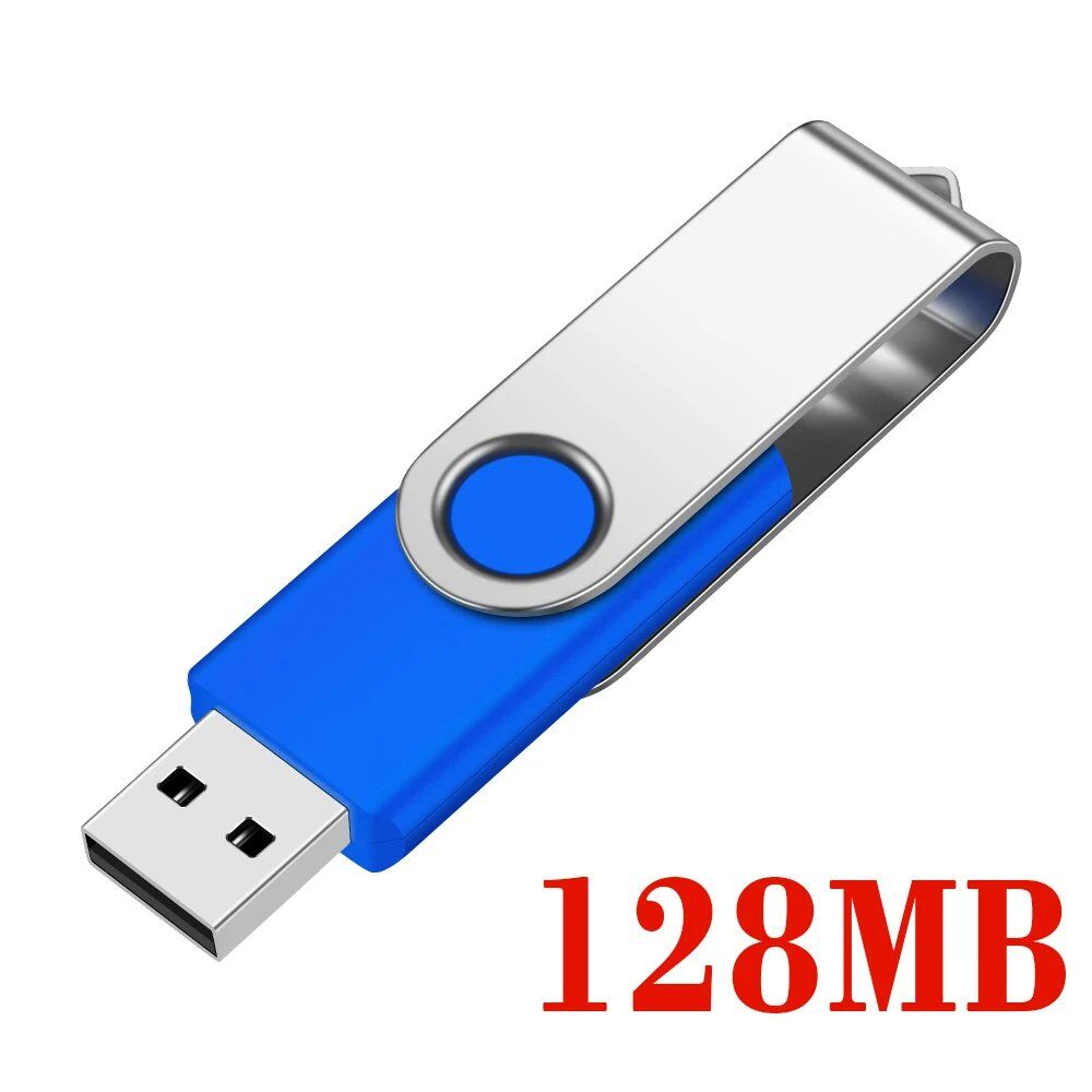 Clé USB de petite capacité, clé USB, clé USB, clé USB, 128 Mo, 128 Mo 128M Bleu