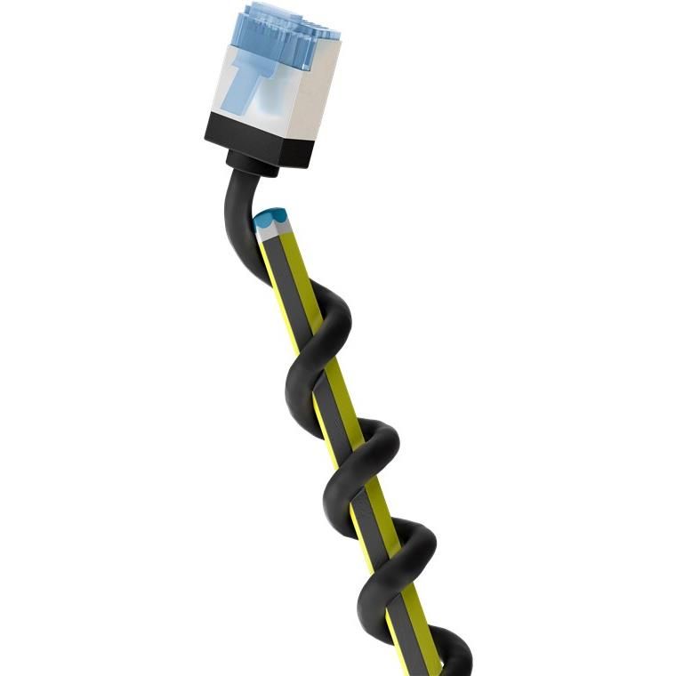 Cable de parcheo Goobay CAT 6A Ultra Flexible, 15 cm, Negro, Conectores cortos U/FTP LSZH