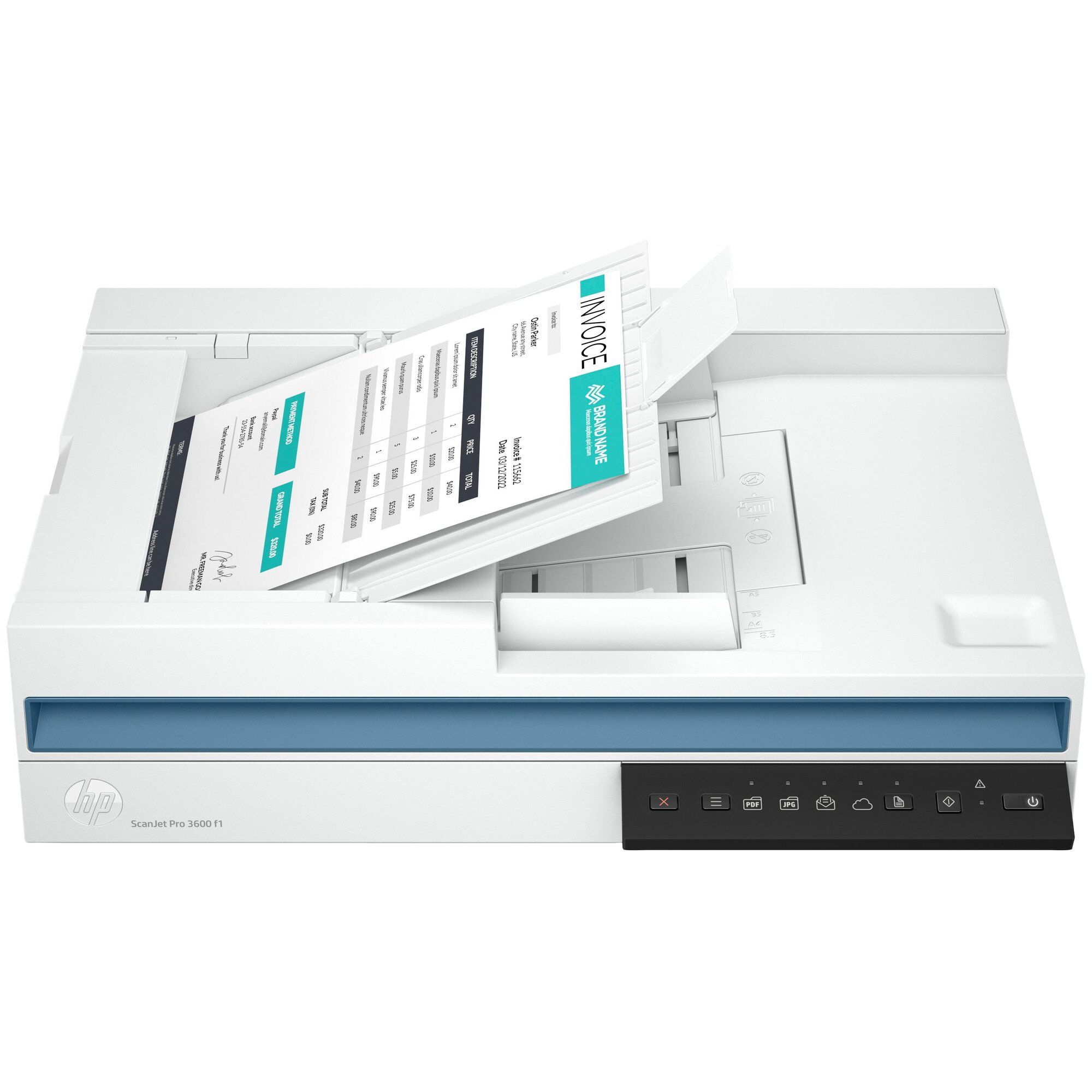 HP ScanJet Pro 3600 f1 Scanner à plat A4 avec chargeur automatique, jusqu'à 30 ppm/60 ipm,1200 x 1200 DPI