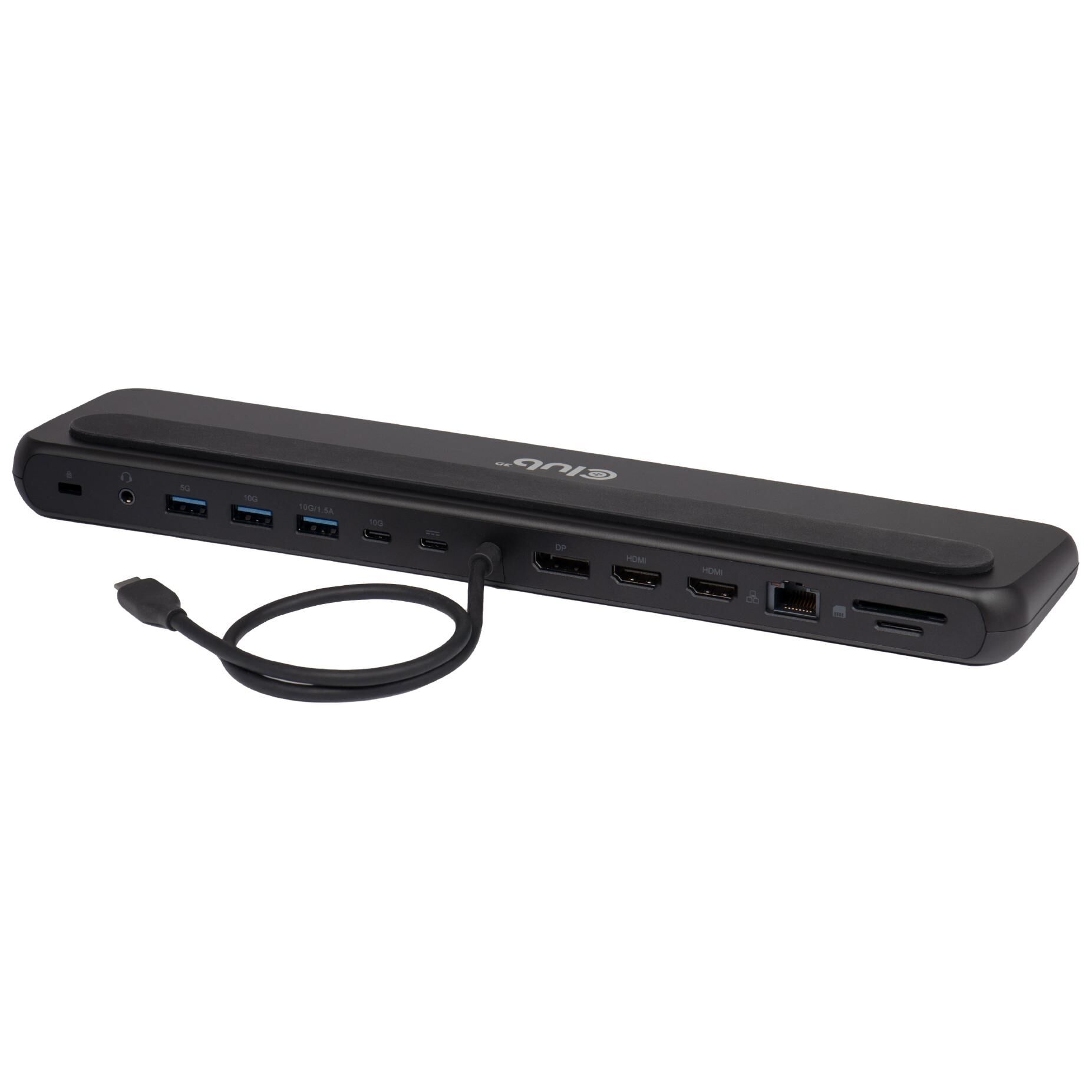 Estación de trabajo Club 3D CSV-2541 USB 3.2 Gen 1 (3.1 Gen 1) Tipo C, Negro