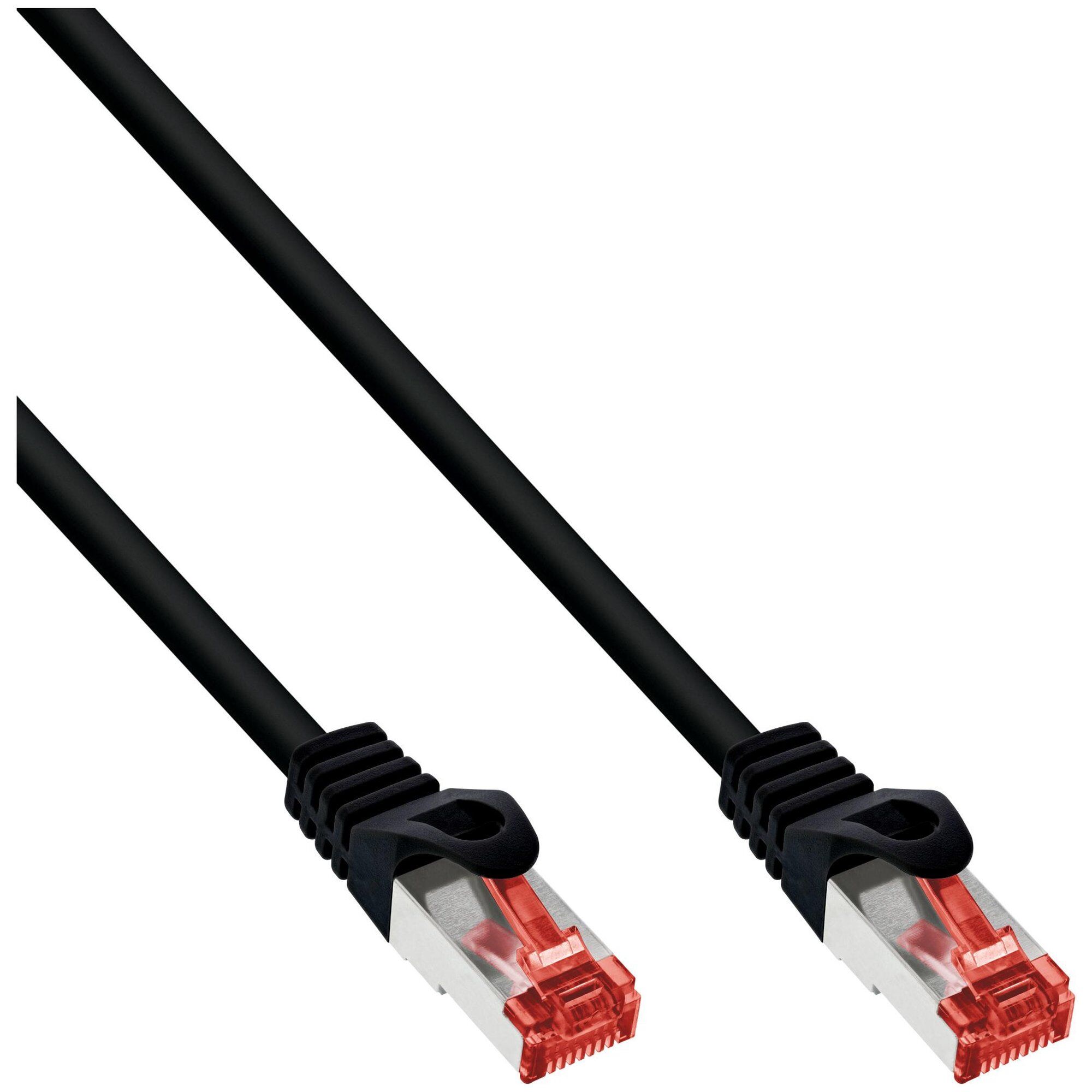InLine 76911S câble de réseau Noir 1 m Cat6 S/FTP (S-STP)