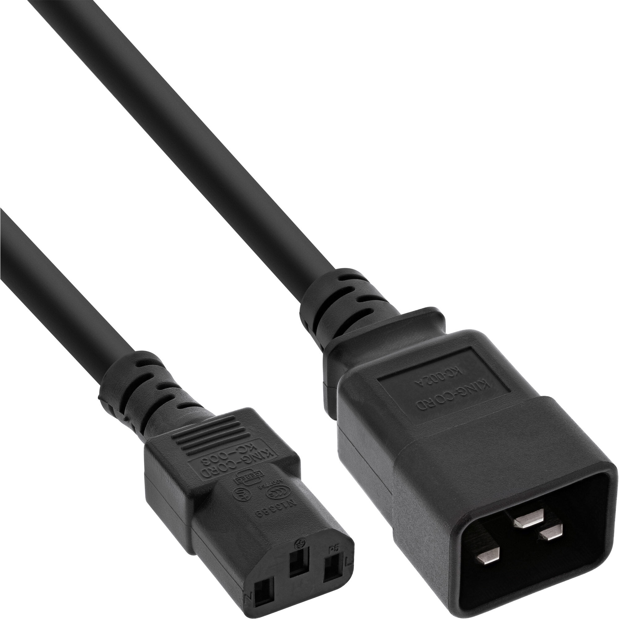 InLine 16659D câble électrique Noir 2 m Coupleur C20 Coupleur C13