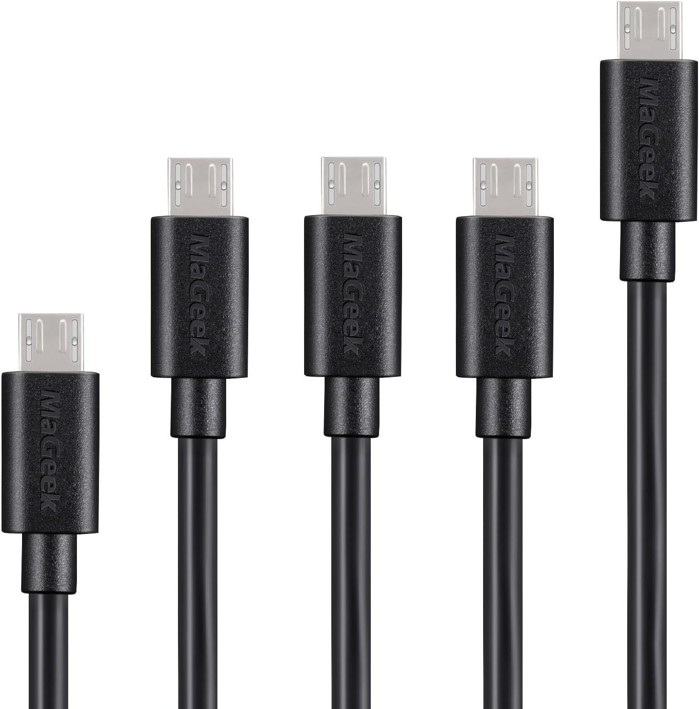 Spider Instinct Micro USB Cable Kit (0.3m + 1m x3 + 1.8m) - High-Speed USB 2.0 for Samsung, HTC, Motorola, LG, Google, Nokia