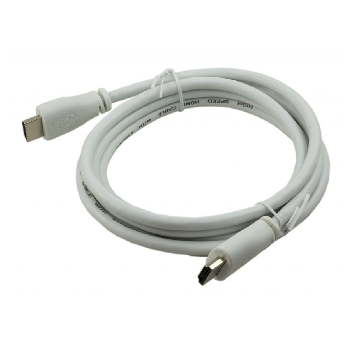 Câble HDMI vers HDMI mâle Raspberry Pi 1m Blanc