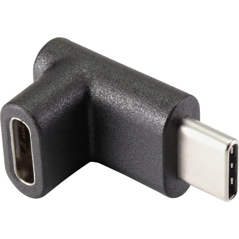 Usb 3.1 (gen 2) Adaptateur [1x Usb-c Mâle - 1x Usb-c Femelle] Coudé à 90 ° Vers Le Haut A809982 - Renkforce