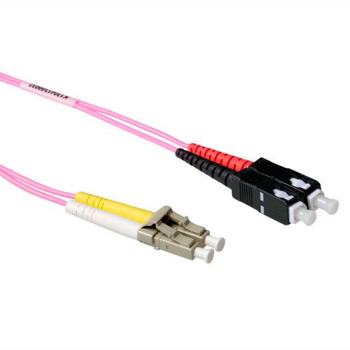 ACT 2m 50/125µm OM4 câble InfiniBand et à fibres optiques LC SC Rouge