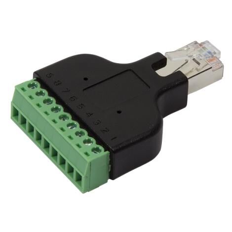 LogiLink MP0050 changeur de genre de câble RJ45 8 pin terminal Noir