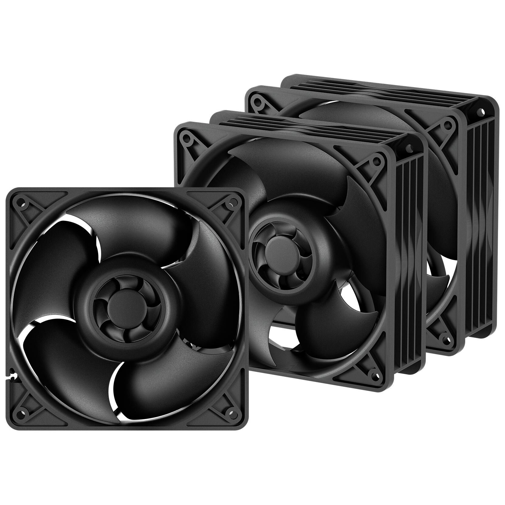 ARCTIC S12038-8K - 3 Pack Boitier PC Ventilateur 12 cm Noir 3 pièces