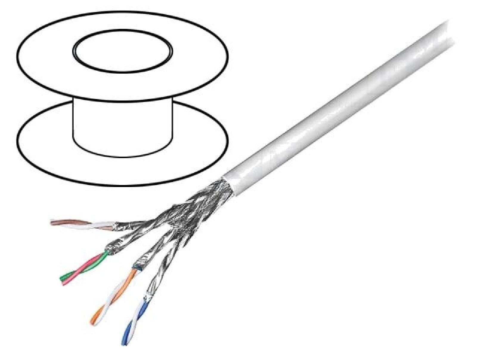 Cordon S-FTP cat.6 gris 100m