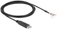 Delock - Kabel USB / seriell - USB (M) - 2,0m - stranded copper wire only - Schwarz (90428)