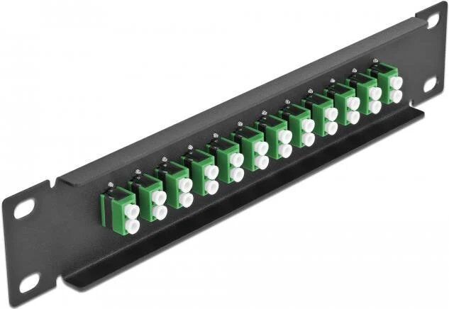 Delock - Patch Panel - LC Duplex SM X 12 - Schwarz - 1U - 25,4 cm (10") (66766)