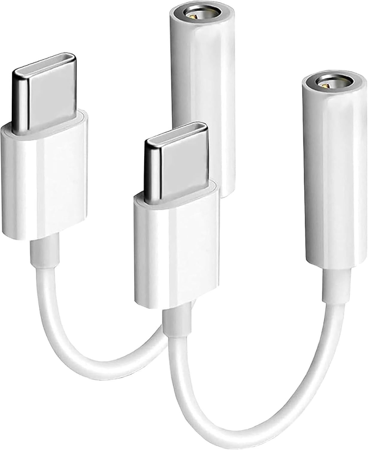 SUBZONAL-Adaptateur USB C vers prise casque femelle 3,5 mm pour iPhone 15, paquet de 2 câbles adaptateur de type C vers dongle audio auxiliaire pour iPhone 15/15 Plus/15 Pro/15 Pro Max, Galaxy S24/S2