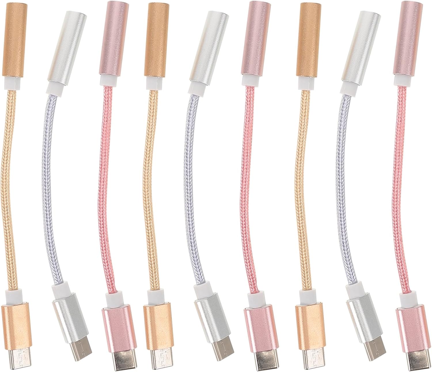 SUBZONAL-9pièces Adaptateur USB-c vers Prise Casque Câble Audio pour Appareils USB-c Adaptateur pour Écouteurs Léger et Portable