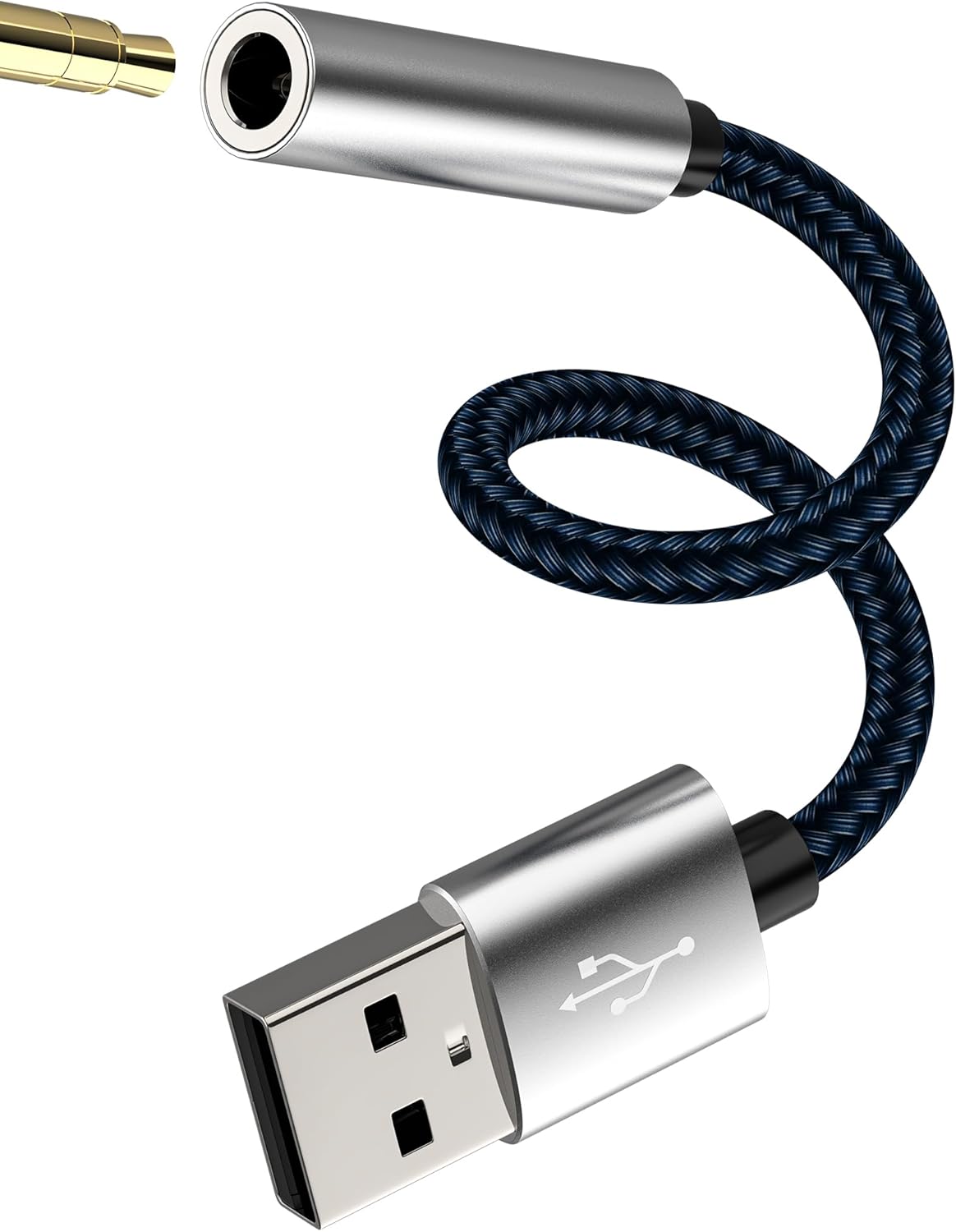 SUBZONAL-Adaptateur Jack USB pour Audio Externe PC PS5 Câble Aux Casque 3,5 mm Convertisseur 3,5 mm Microphone Auto pour iPhone Ordinateur Portable Compatible pour Samsung NSBZHJ-3.5