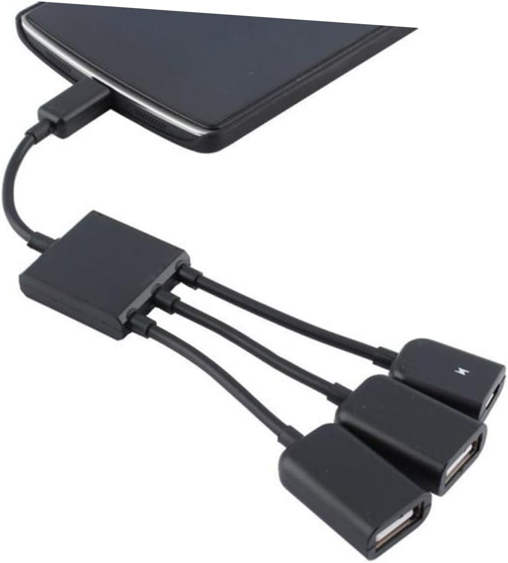 SUBZONAL-Adaptateur USB Mâle vers Micro Double Câble Adaptateur pour Appareils Électroniques Portables