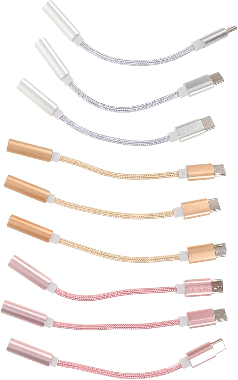 SUBZONAL-9pièces Adaptateur USB-c vers Casque Câble Audio pour Écouteurs Compatible avec Smartphones et Ordinateurs Portables