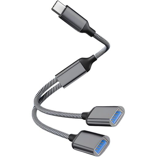 USB C 1-to-2 Adapter (Type C to 2 x USB A Female)